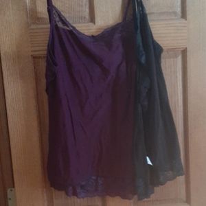 Maurice tank tops one wine colored and one black